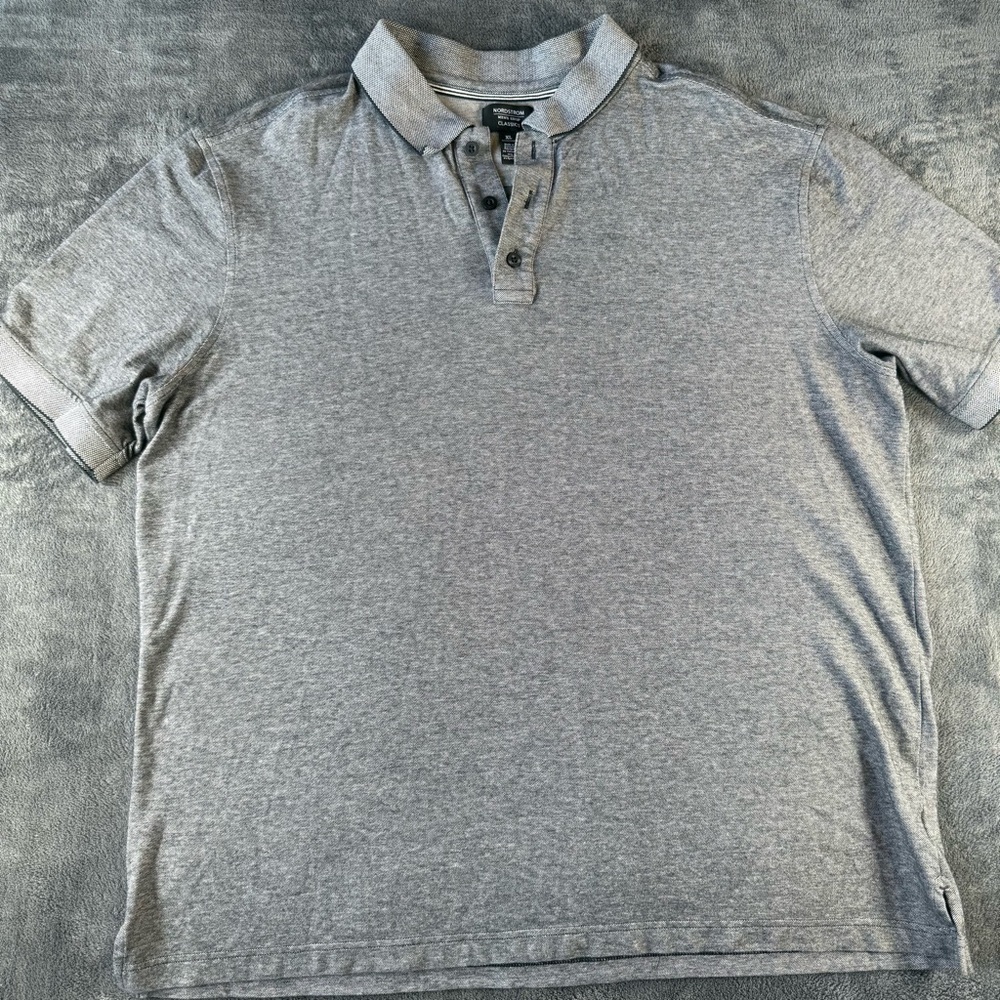 Nordstrom Heather Gray Polo  shirt size xl EUC